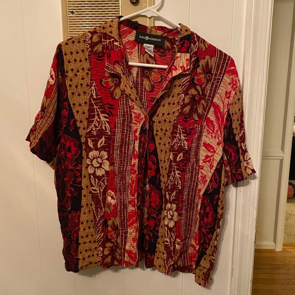 vintage button down top